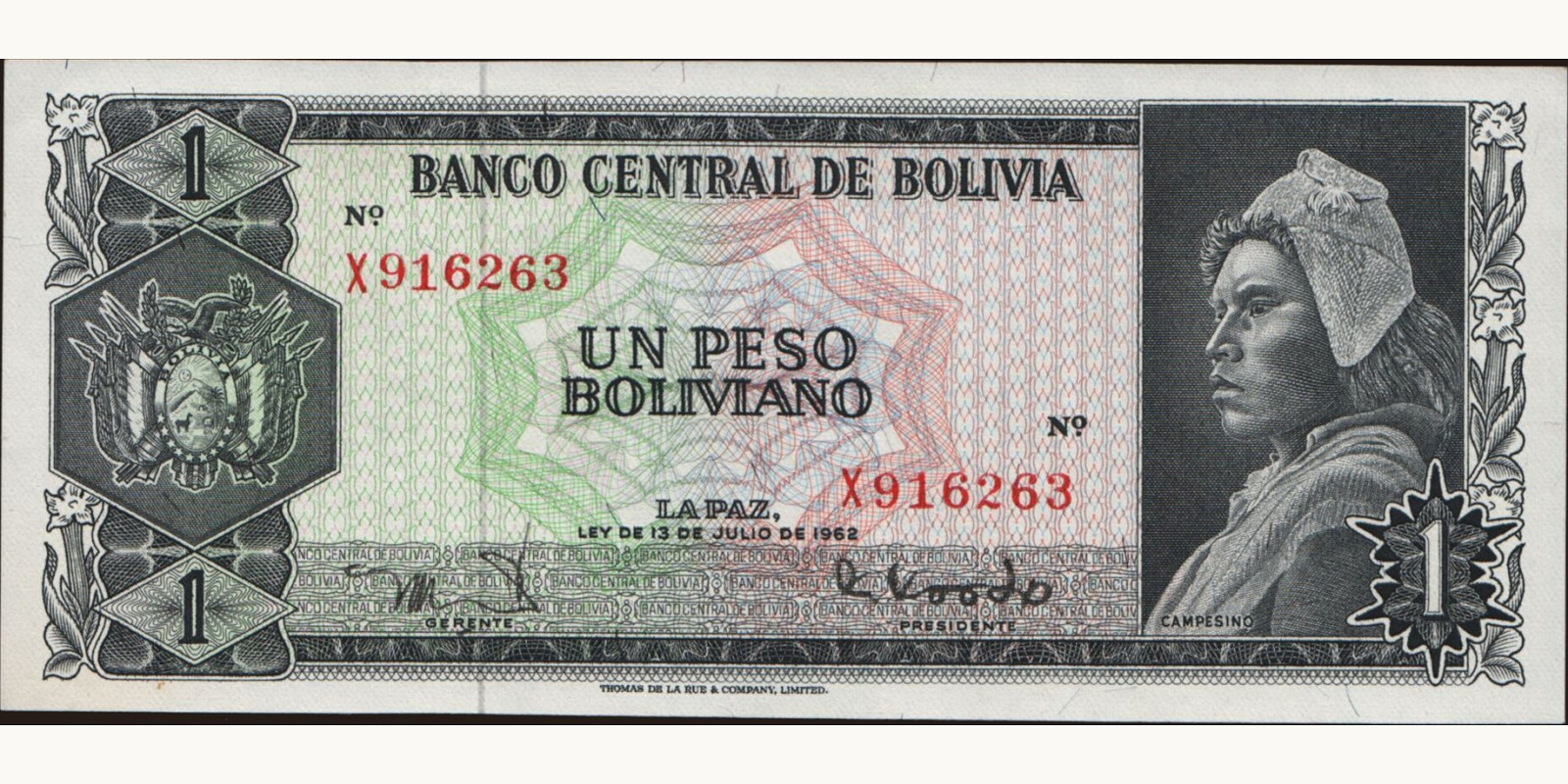 1 pesos 1962