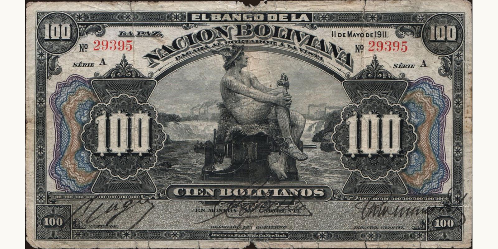 100 bolivianos 1911