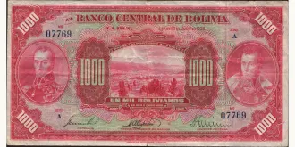 1000 bolivianos 1928