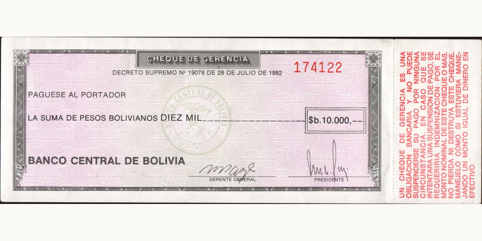 10000 pesos 1982