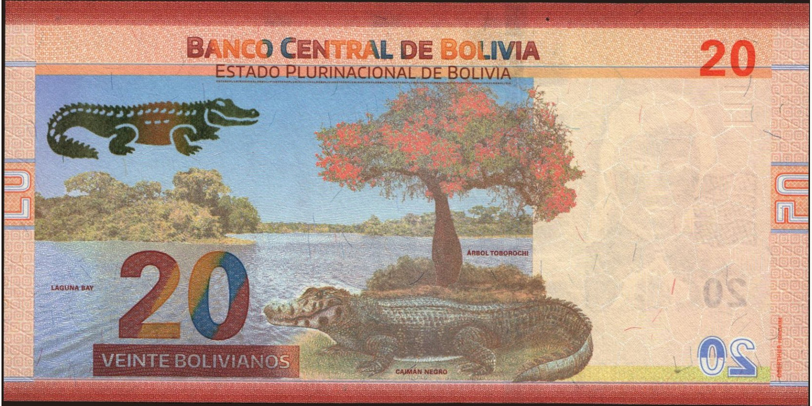 20 bolivianos Bolivia 2018 — Back side