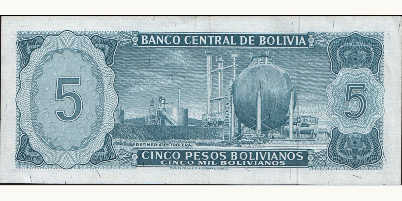 5 pesos Боливия 1962 — Оборотная сторона