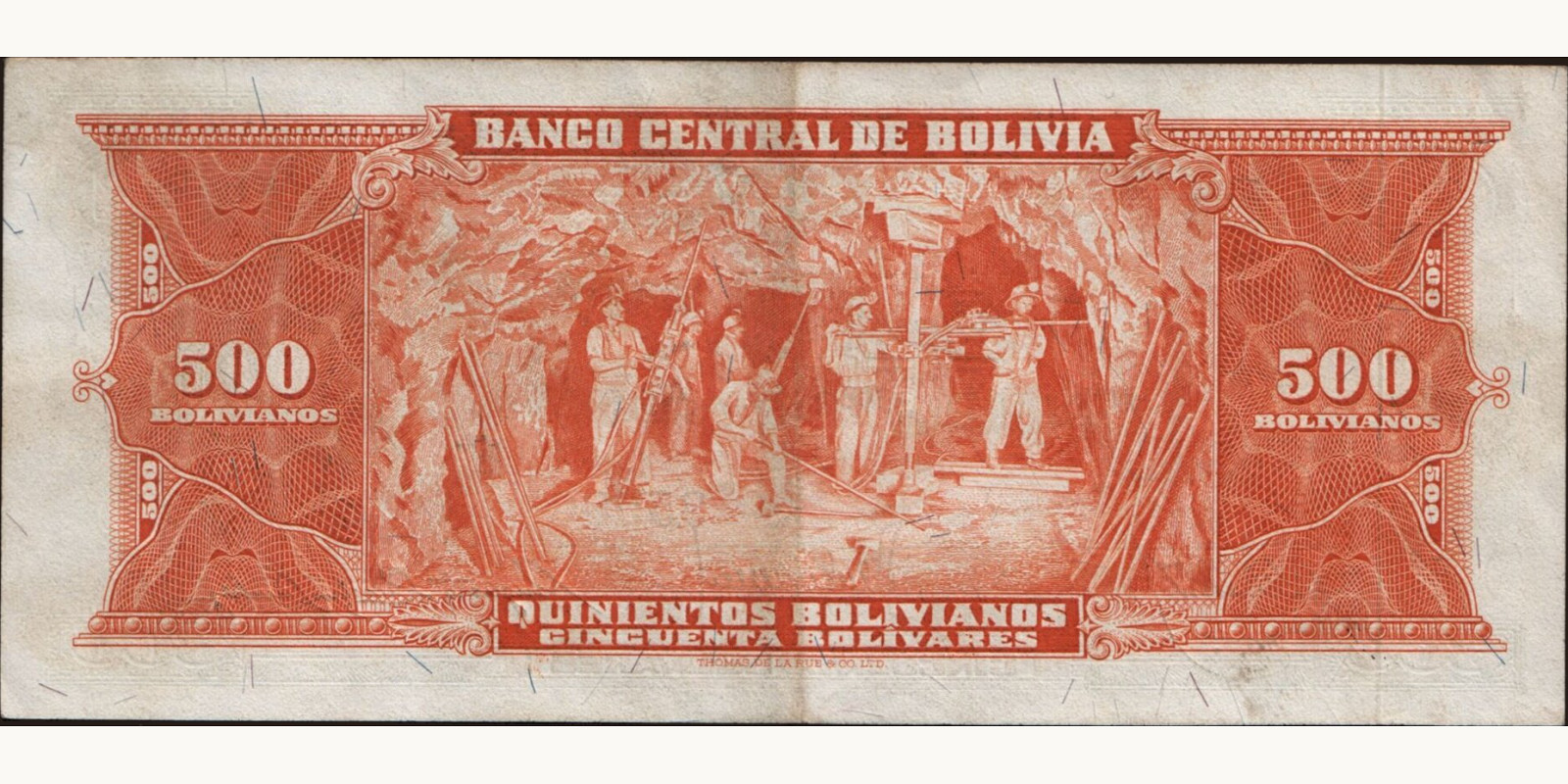 500 bolivianos Боливия 1945 — Оборотная сторона