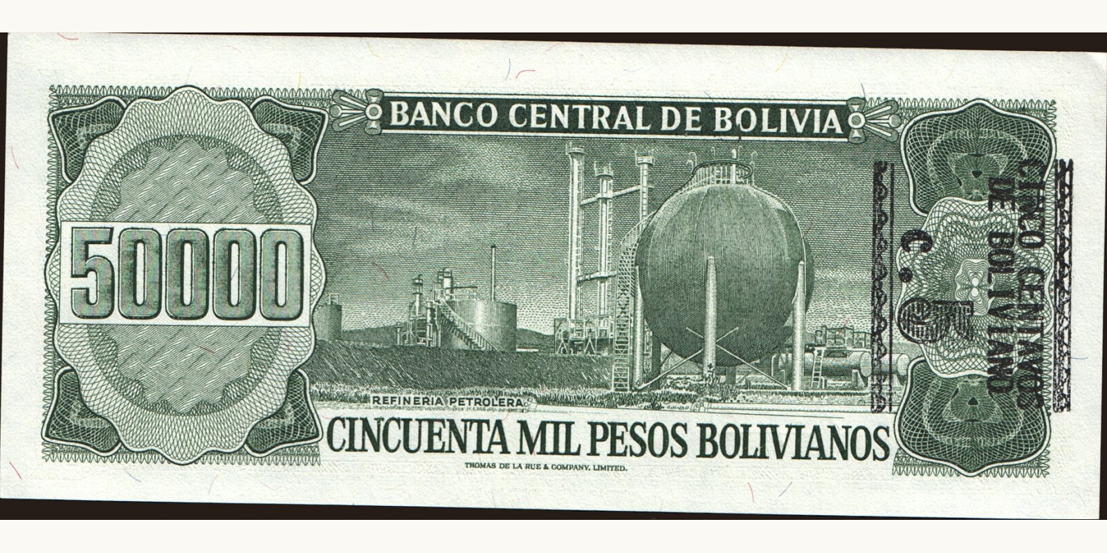 50000 pesos Боливия 1987 — Оборотная сторона