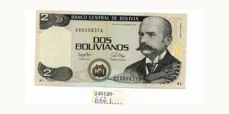 2 bolivianos 1986