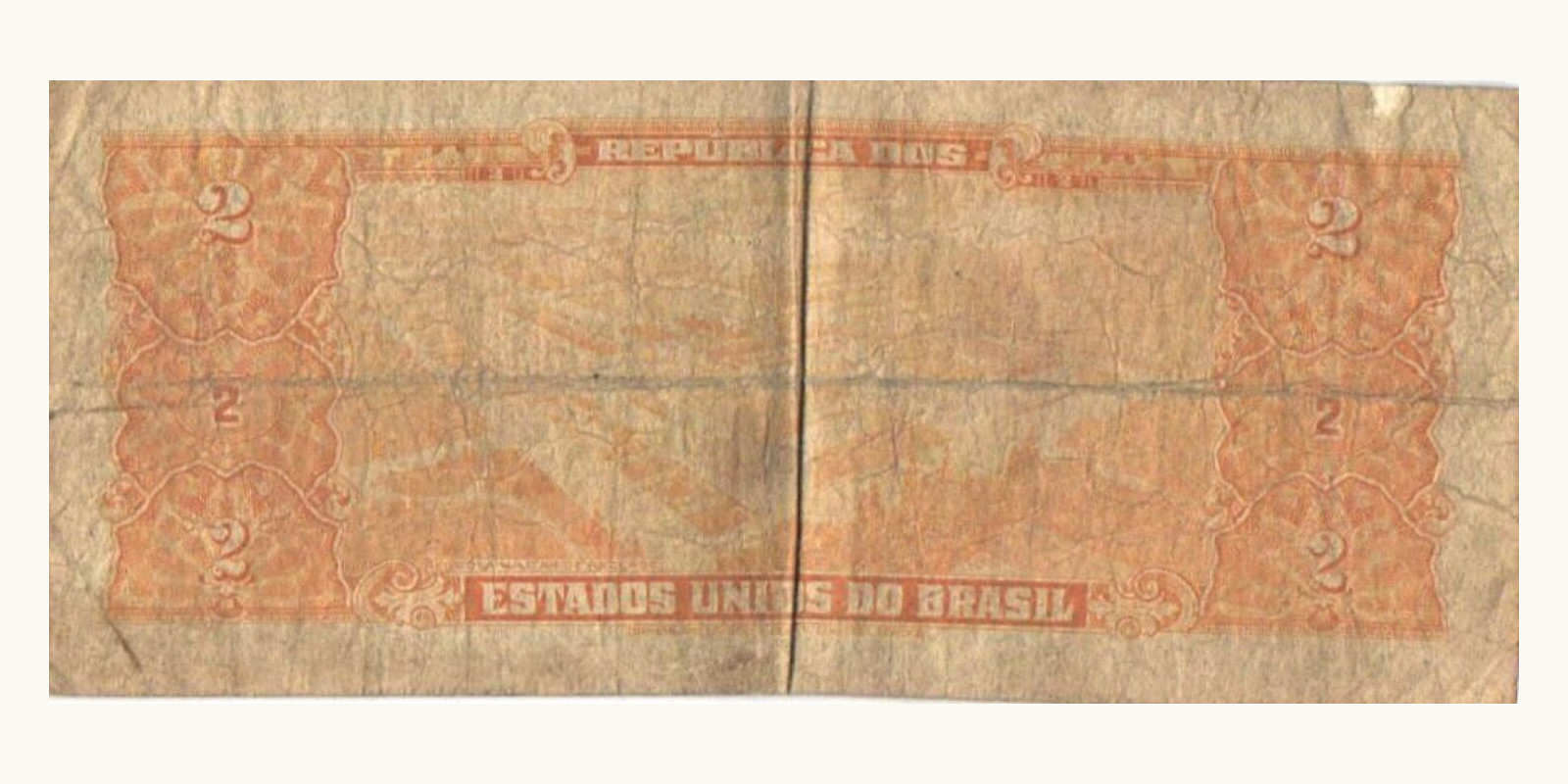 2 cruzeiros Brazil 1956 — Back side