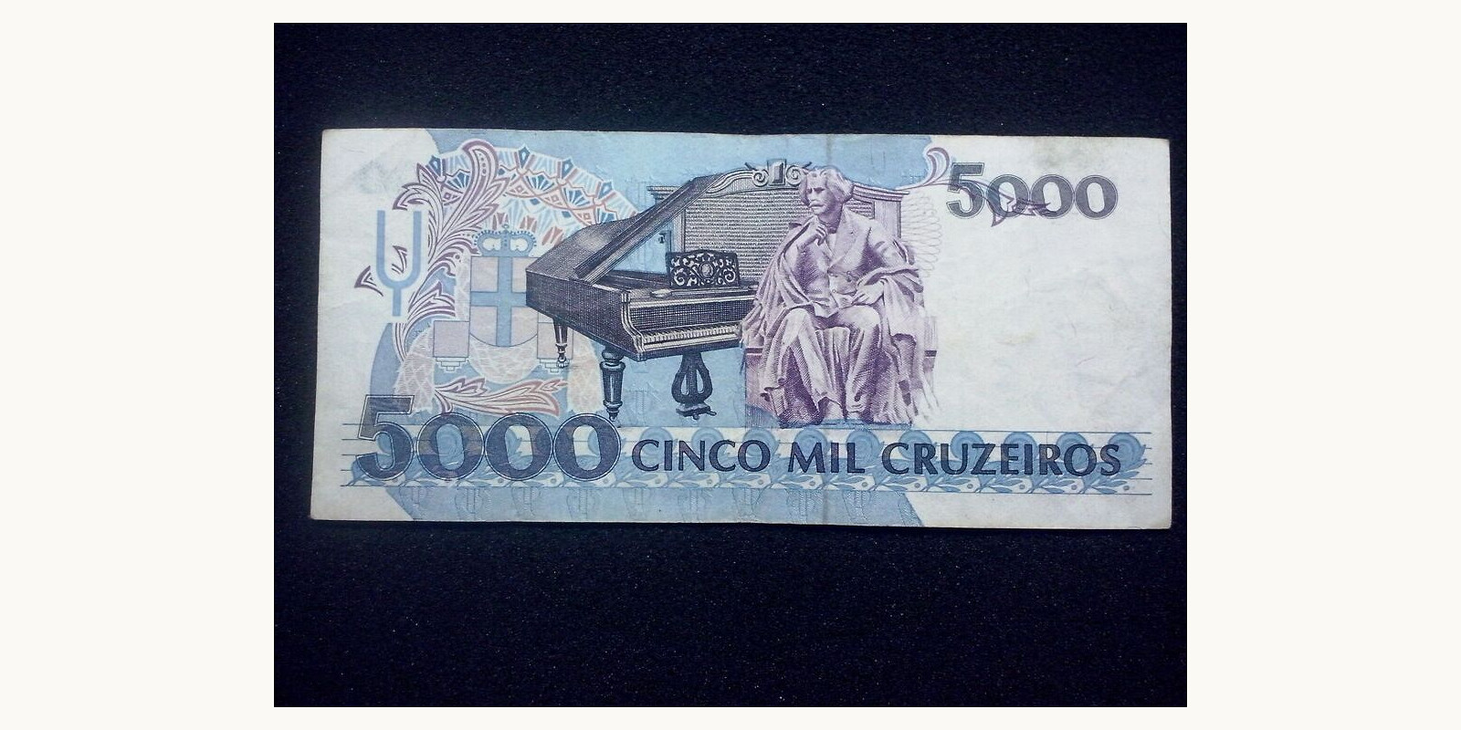 5000 cruzeiros Brazil 1993 — Back side