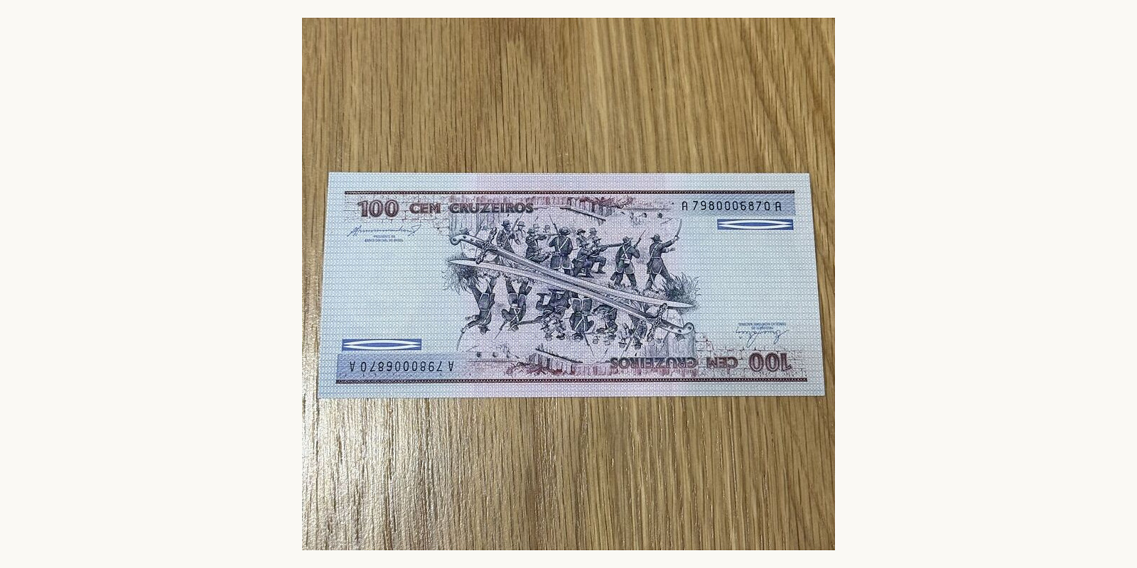 100 cruzeiros Brazil 1981 — Back side