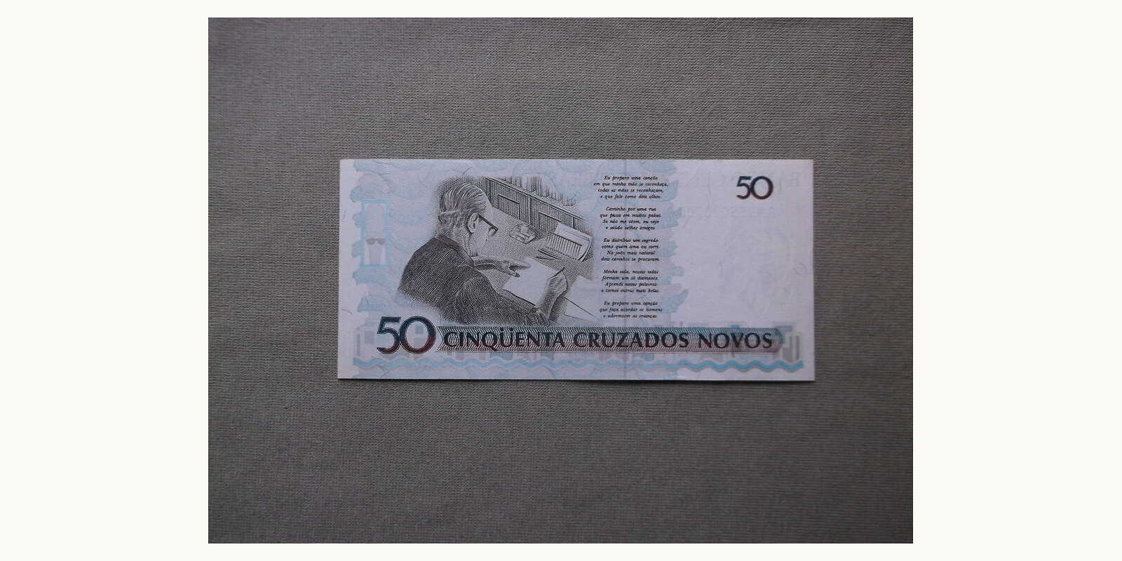 50 cruzeiros Brazil 1990 — Back side
