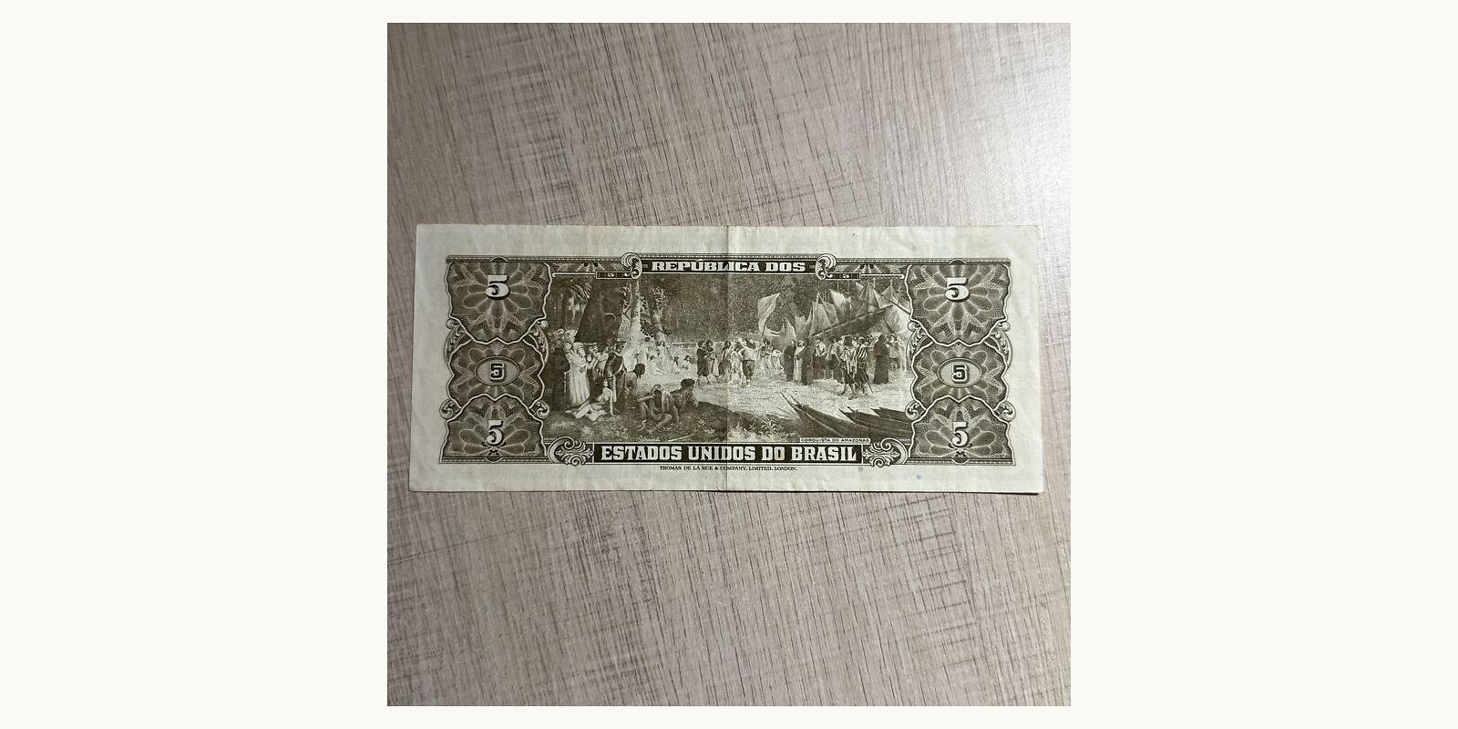 5 cruzeiros Brazil 1962 — Back side
