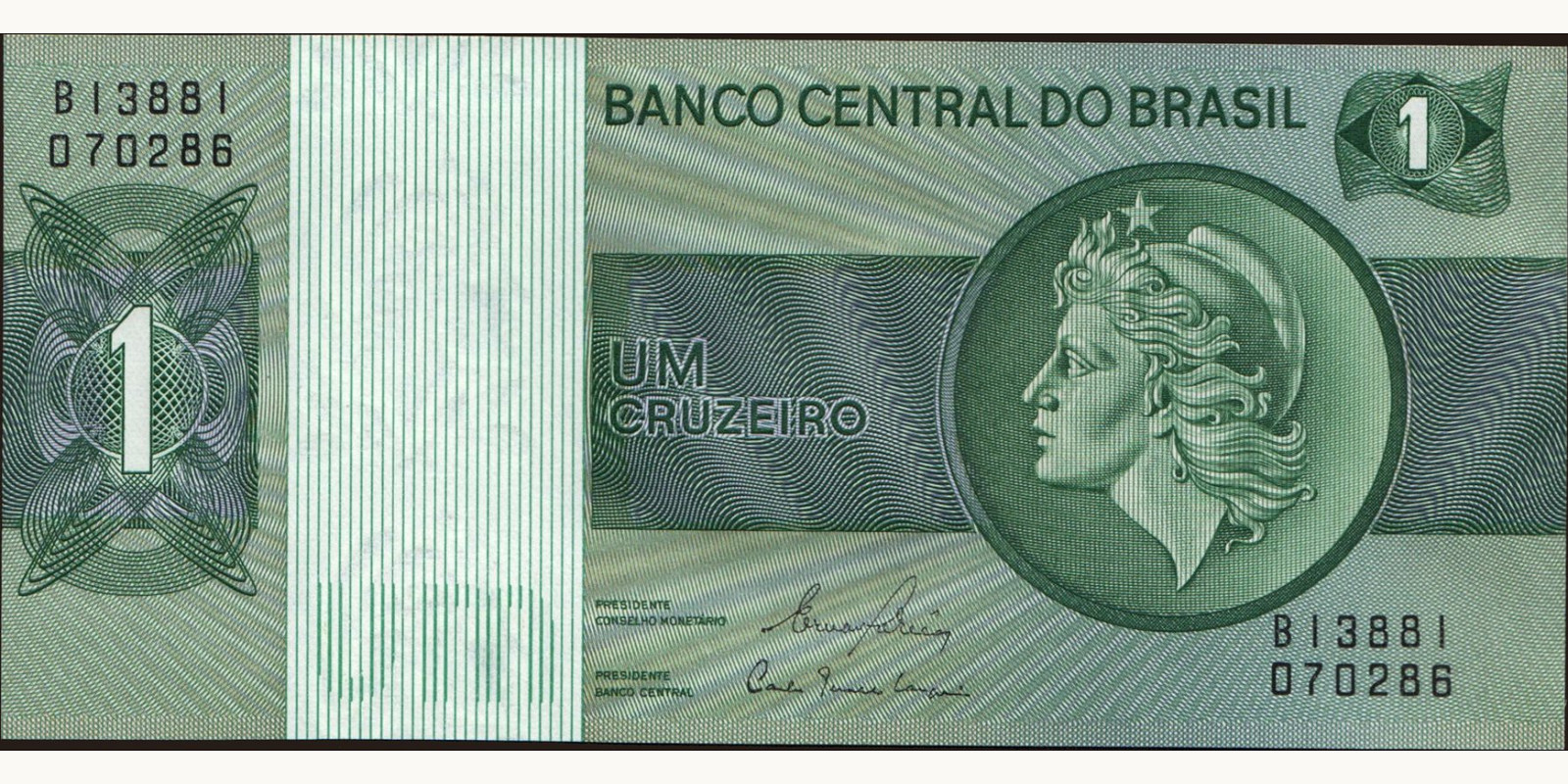 1 cruzeiros Brazil 1980 — Front side