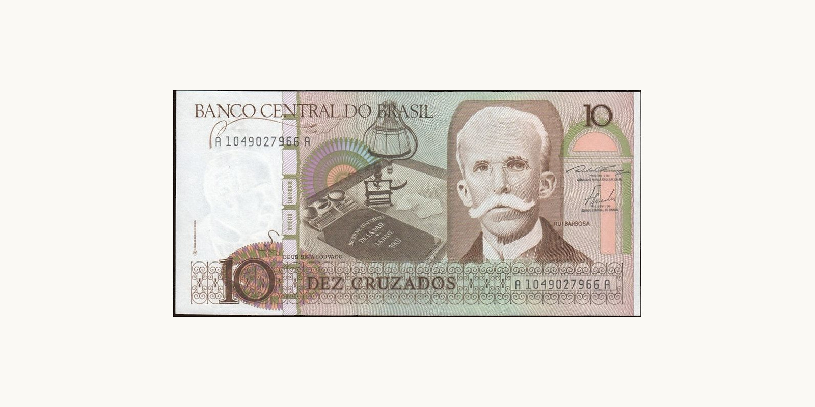 10 cruzados Бразилия 1986 — Лицевая сторона