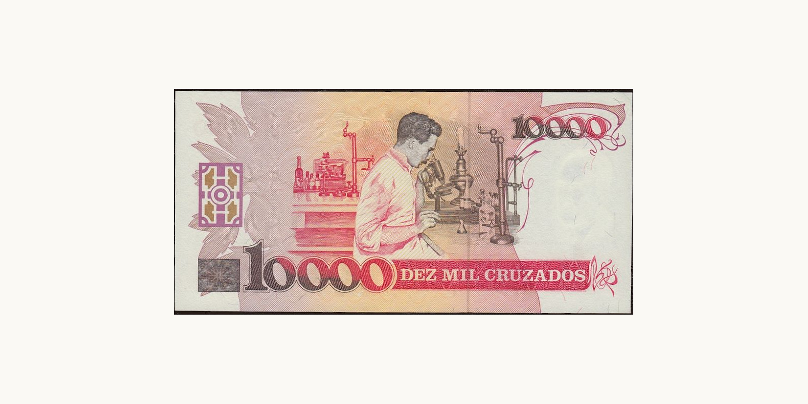 10 cruzados Brazil 1989 — Back side