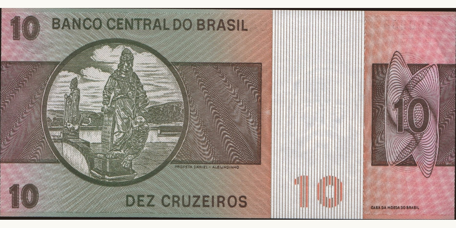 10 cruzeiros Brazil 1979 — Back side