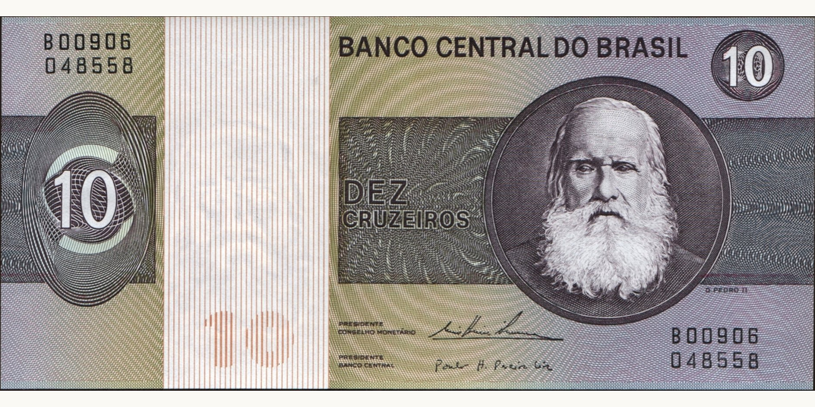 10 cruzeiros Brazil 1979 — Front side