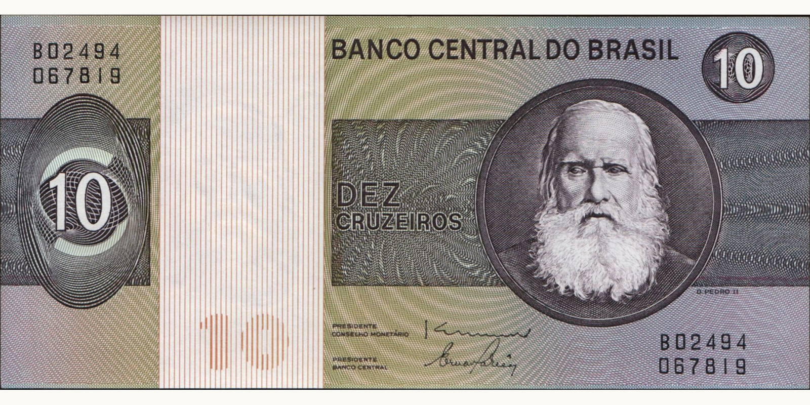 10 cruzeiros Бразилия 1980 — Лицевая сторона