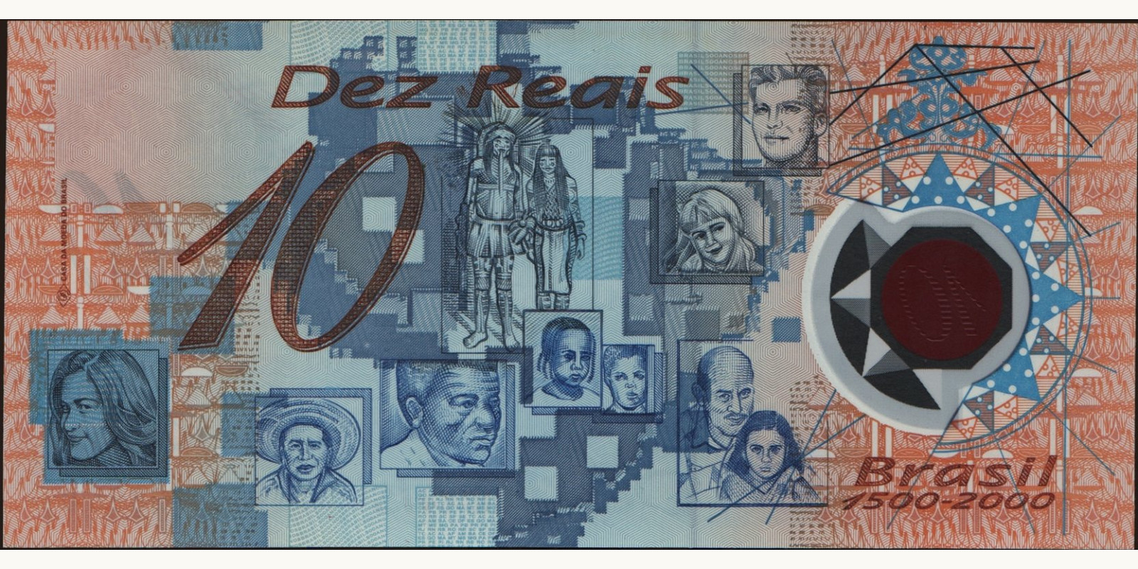 10 reais Brazil 2000 — Back side
