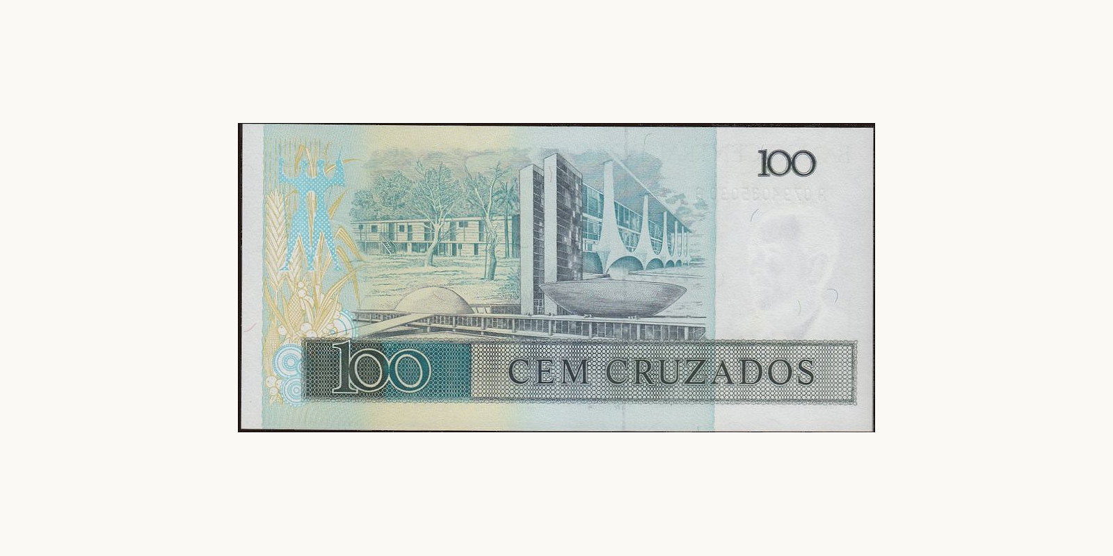 100 cruzados Бразилия 1986 — Оборотная сторона