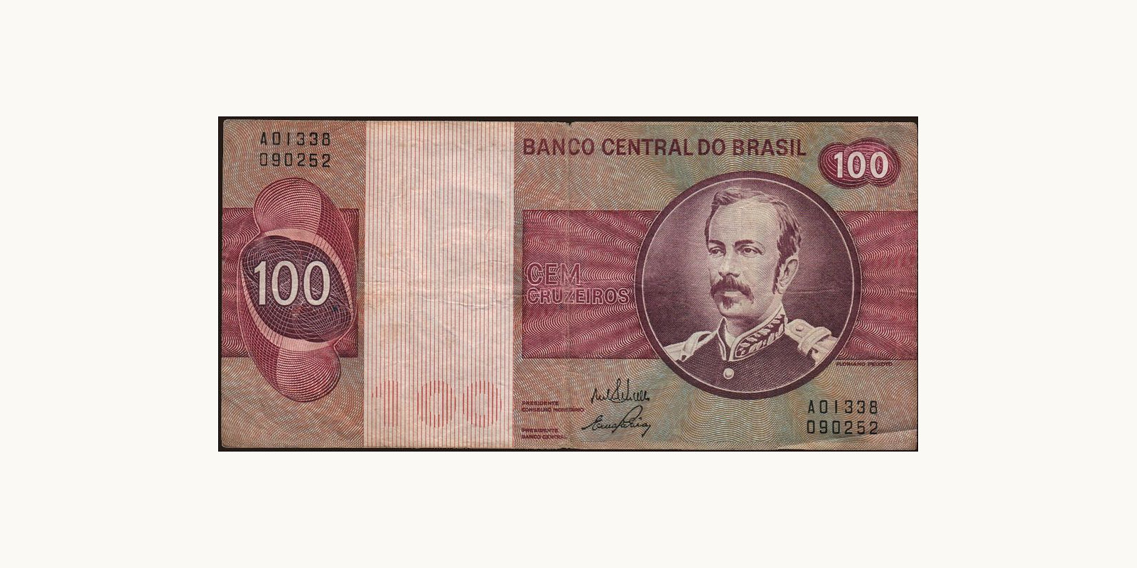 100 cruzeiros Brazil 1970 — Front side