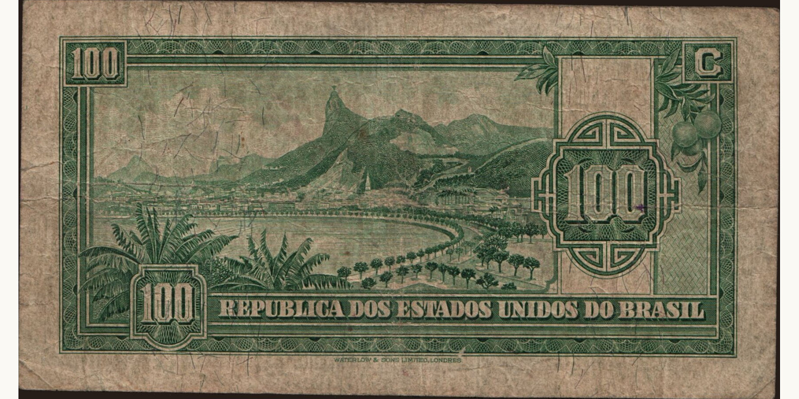 100 reis Бразилия 1936 — Оборотная сторона