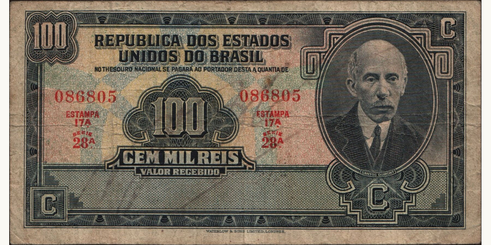 100 reis Бразилия 1936 — Лицевая сторона