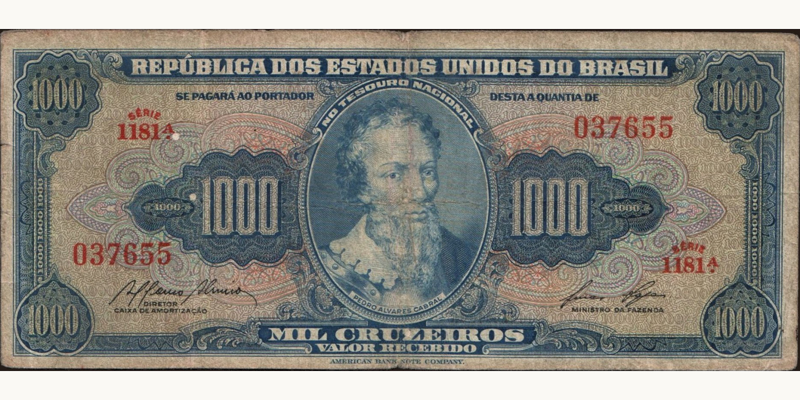 1000 cruzeiros 1953
