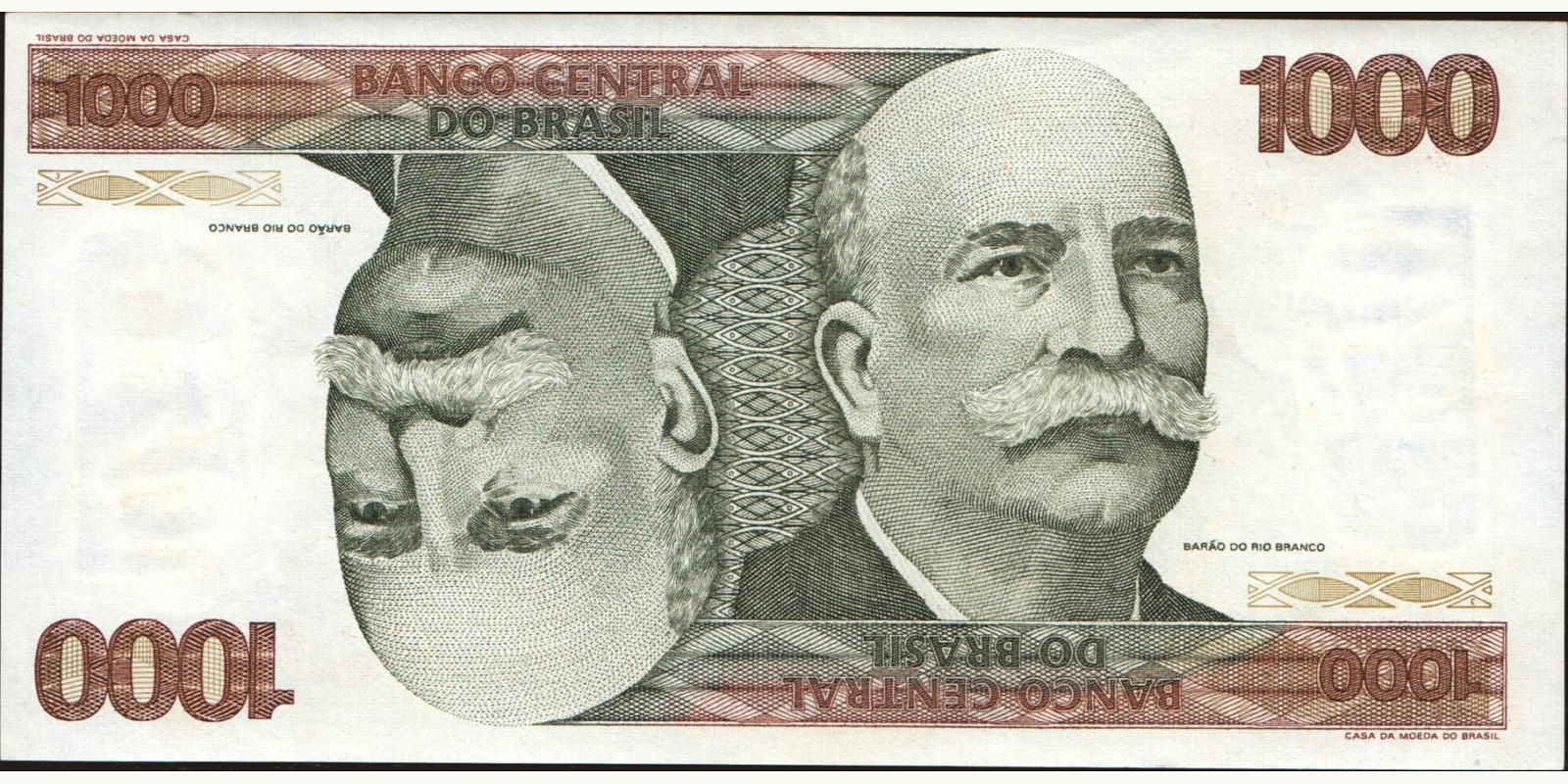 1000 cruzeiros Brazil 1978 — Front side