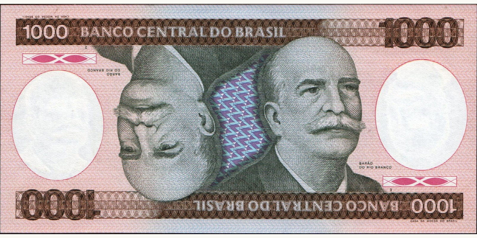 1000 cruzeiros Бразилия 1984 — Лицевая сторона