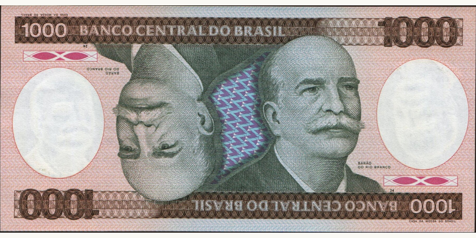 1000 cruzeiros Бразилия 1985 — Лицевая сторона