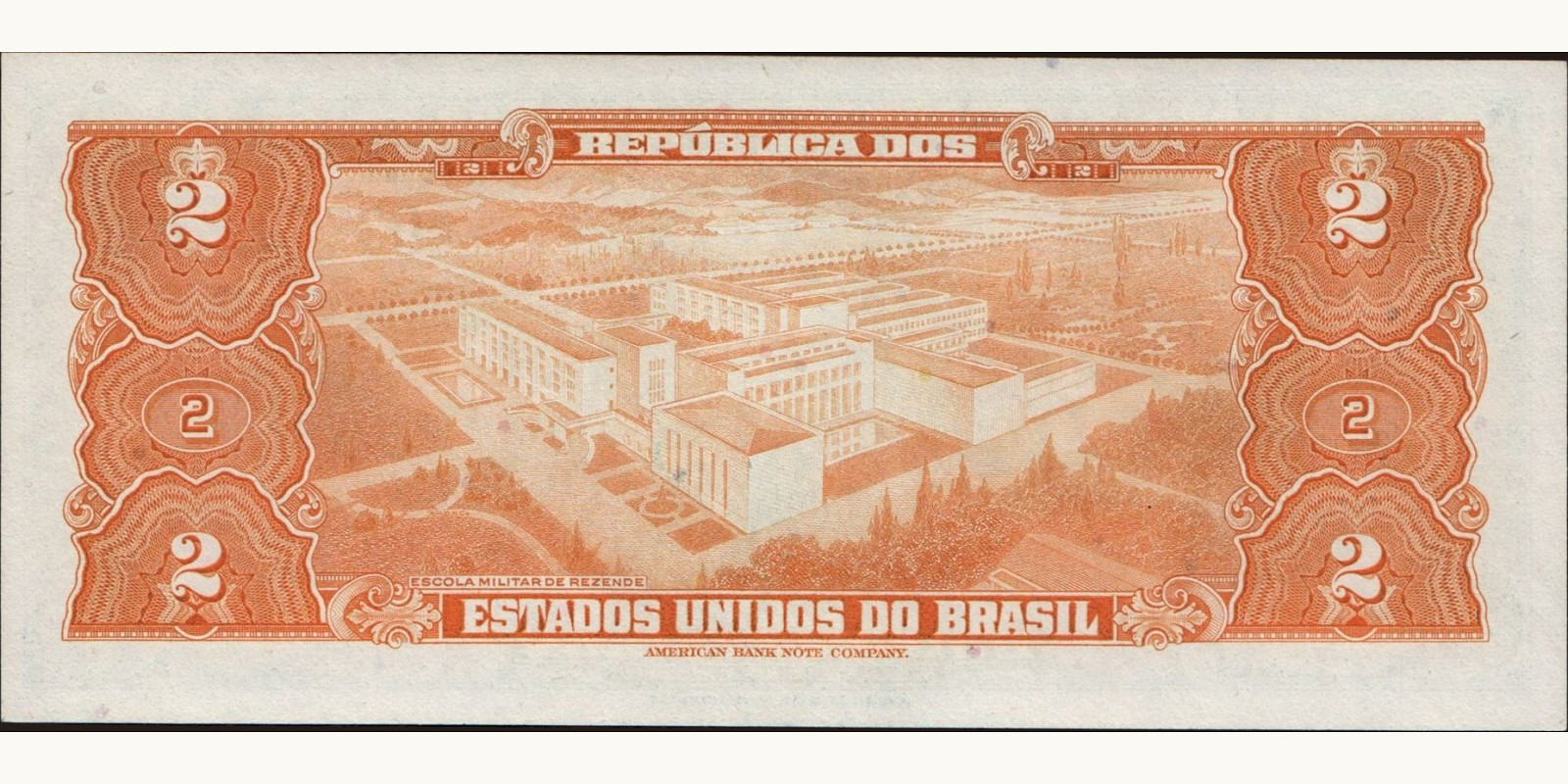 2 cruzeiros Brazil 1954 — Back side