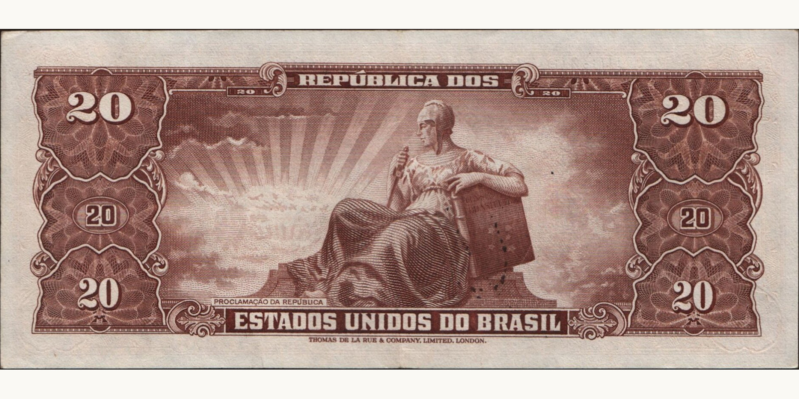 20 cruzeiros Бразилия 1950 — Оборотная сторона