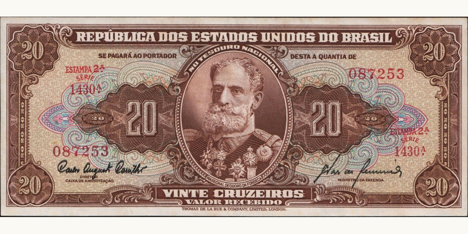 20 cruzeiros Бразилия 1960 — Лицевая сторона