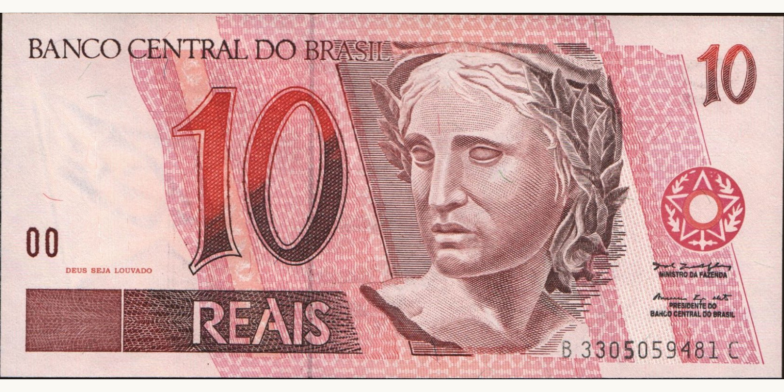 20 reais Brazil 1997 — Front side
