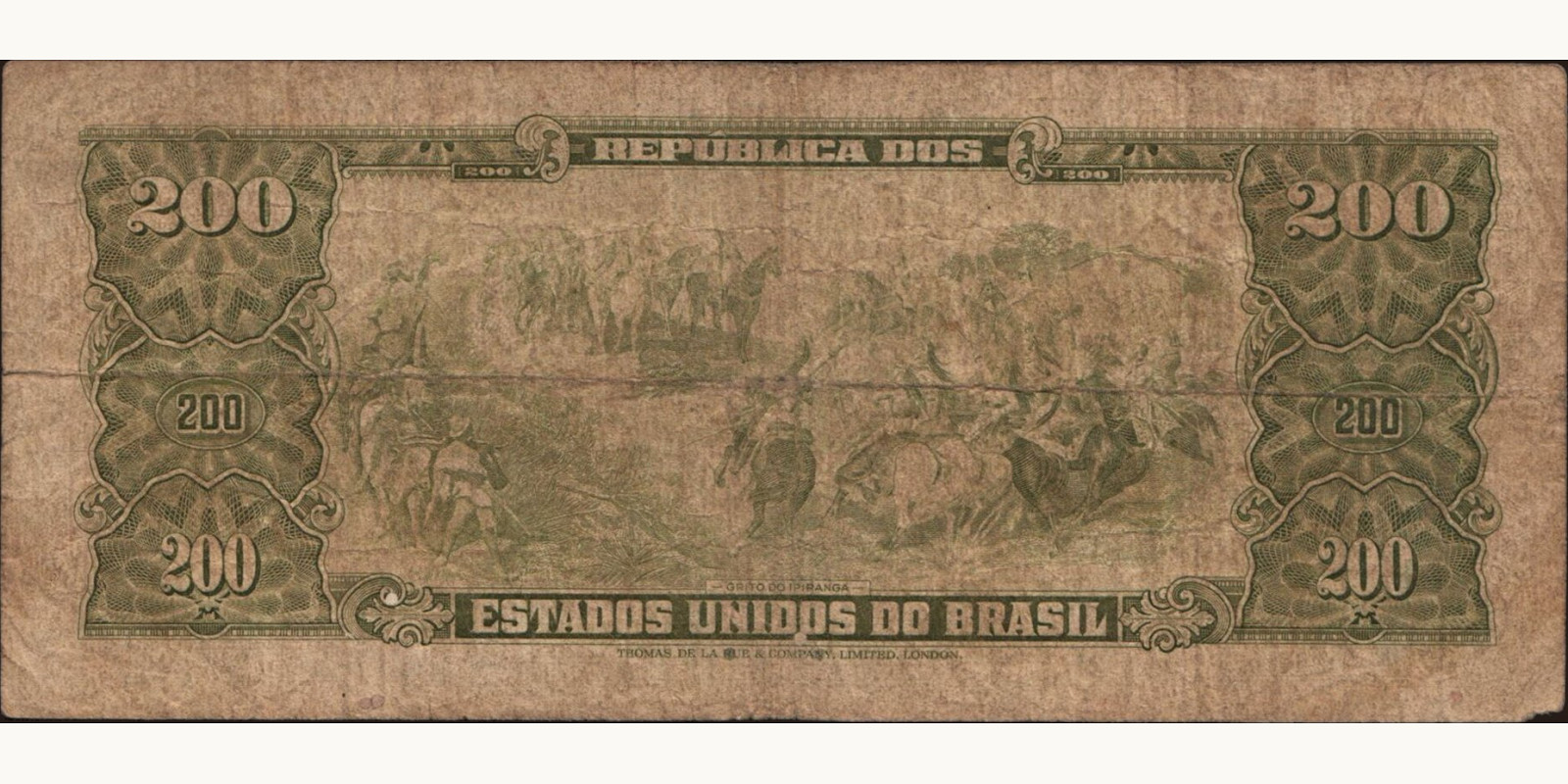 200 cruzeiros Brazil 1960 — Back side