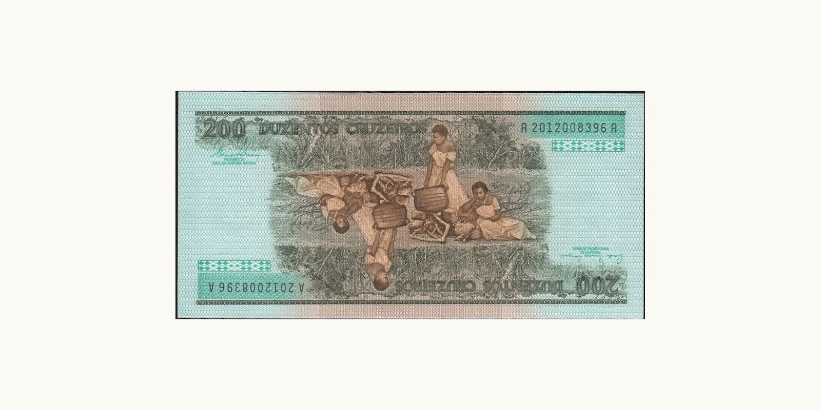 200 cruzeiros Brazil 1984 — Back side