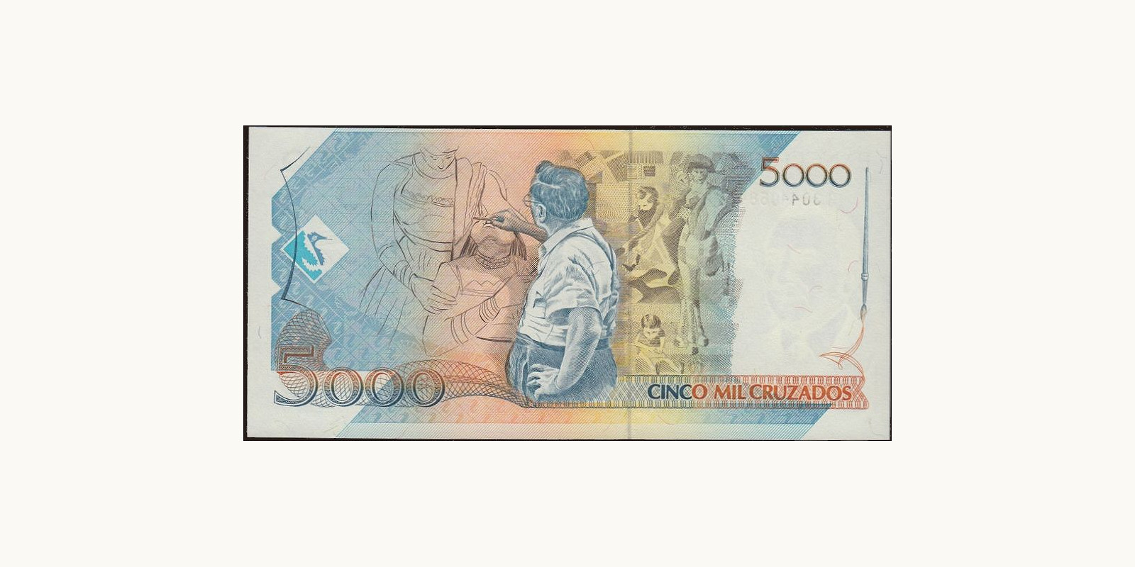 5 cruzados Brazil 1989 — Back side