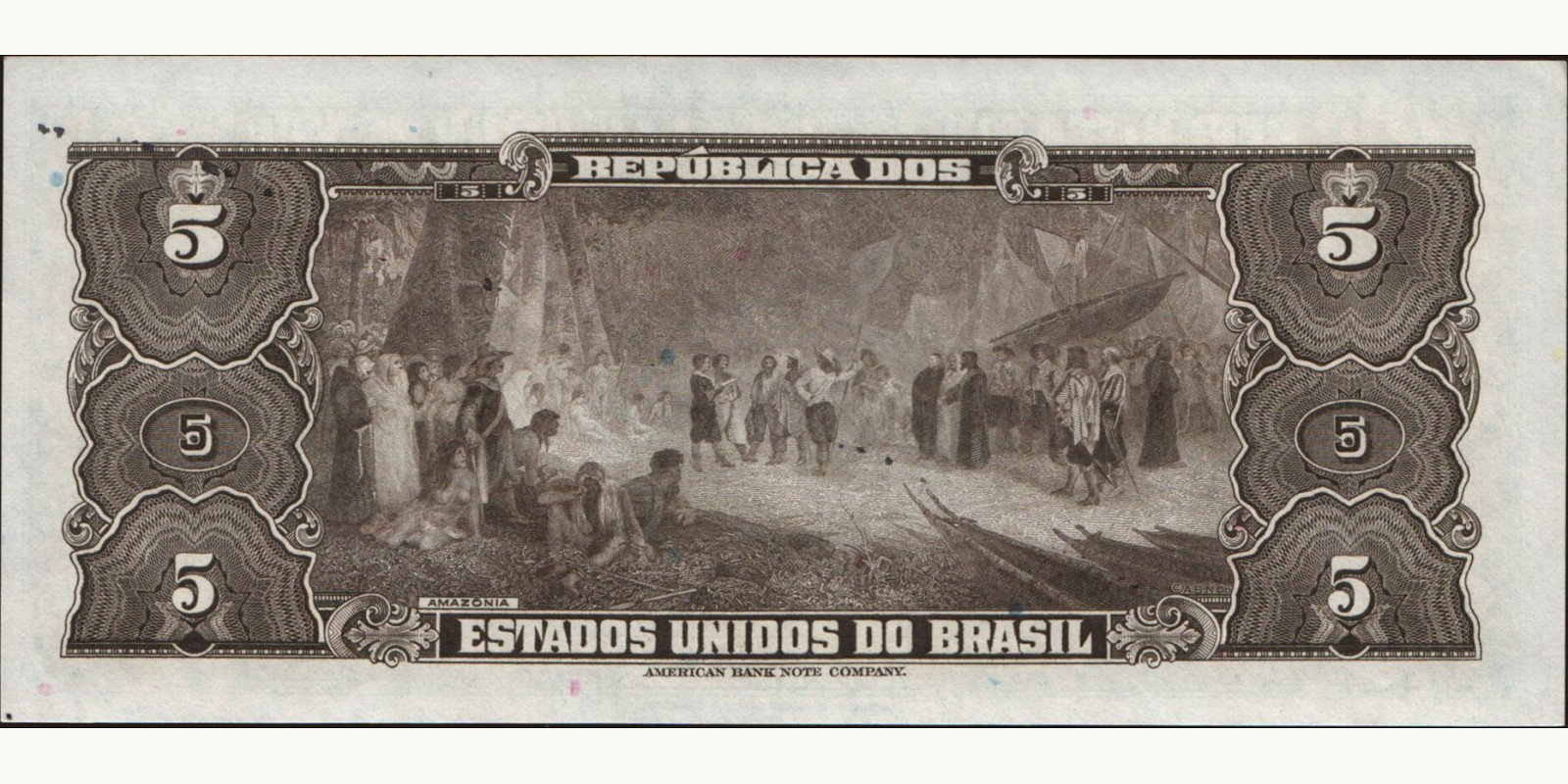 5 cruzeiros Бразилия 1943 — Оборотная сторона