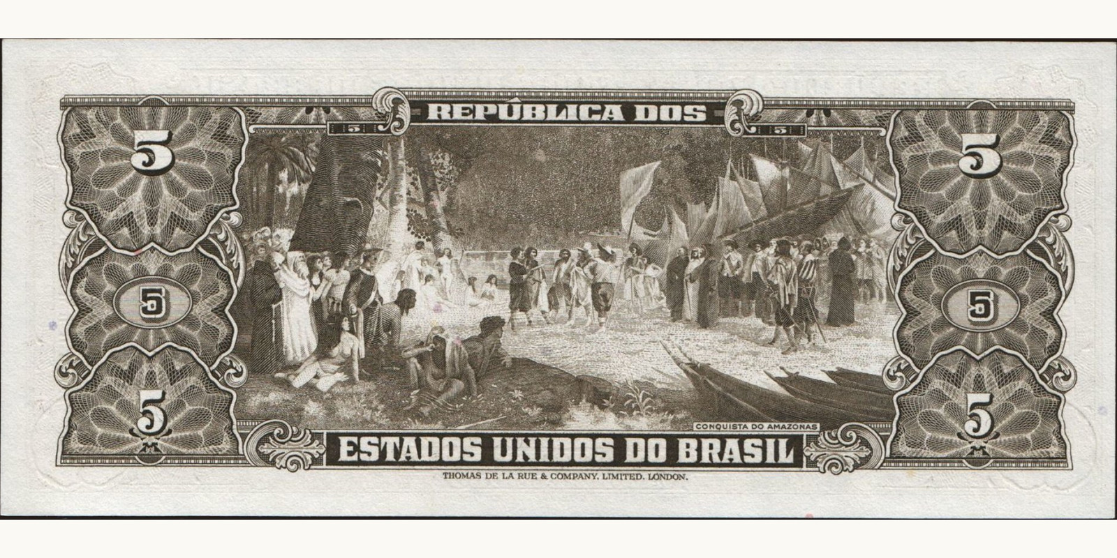 5 cruzeiros Бразилия 1953 — Оборотная сторона