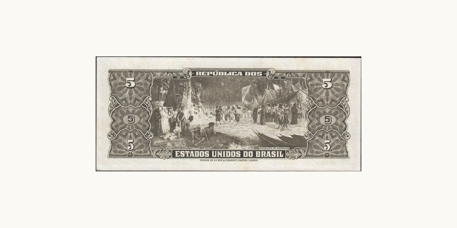5 cruzeiros Бразилия 1956 — Оборотная сторона