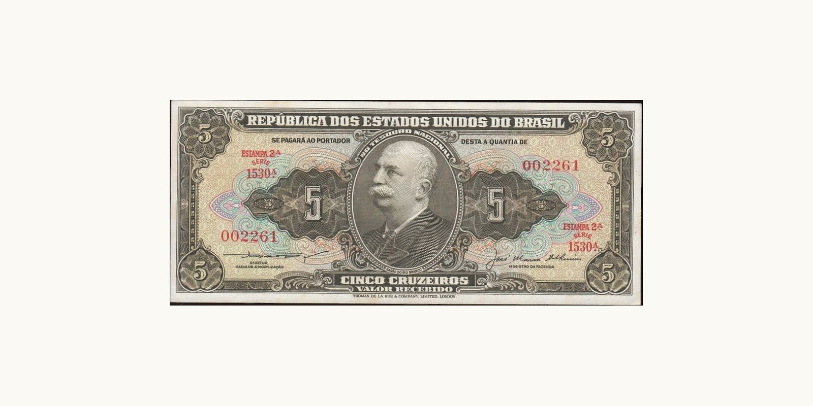5 cruzeiros Бразилия 1956 — Лицевая сторона
