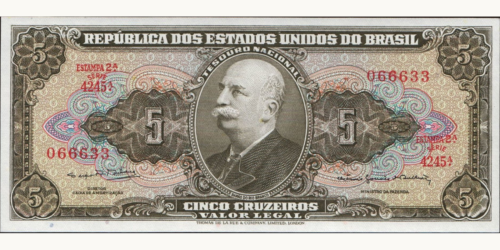 5 cruzeiros Бразилия 1964 — Лицевая сторона