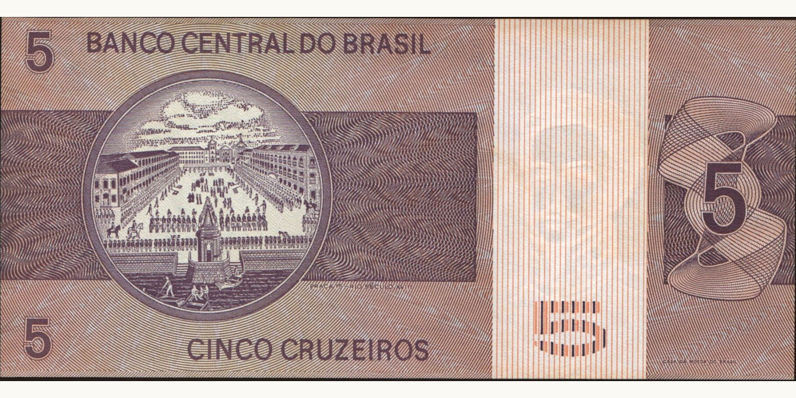 5 cruzeiros Бразилия 1973 — Оборотная сторона