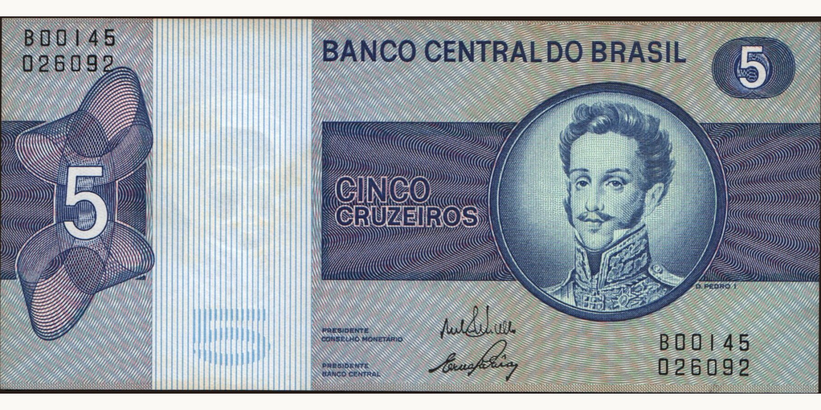 5 cruzeiros Бразилия 1973 — Лицевая сторона