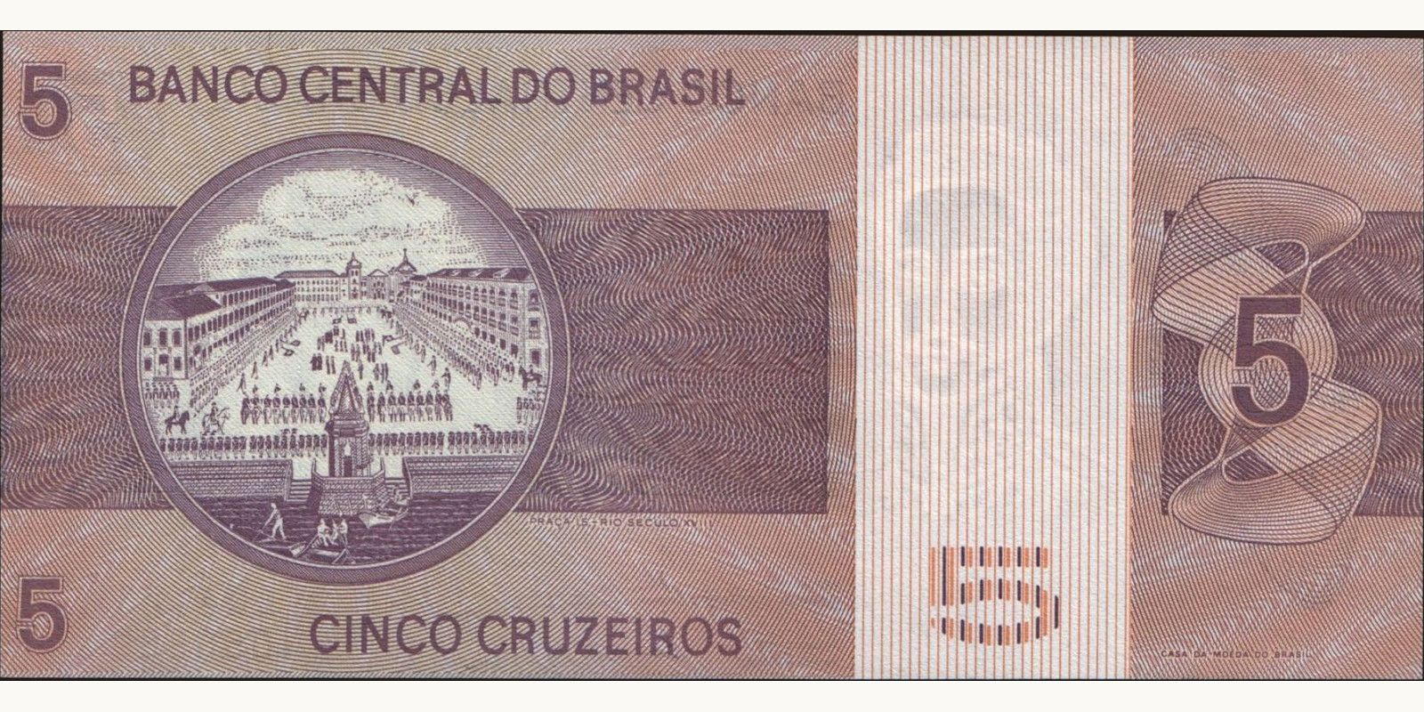 5 cruzeiros Бразилия 1974 — Оборотная сторона