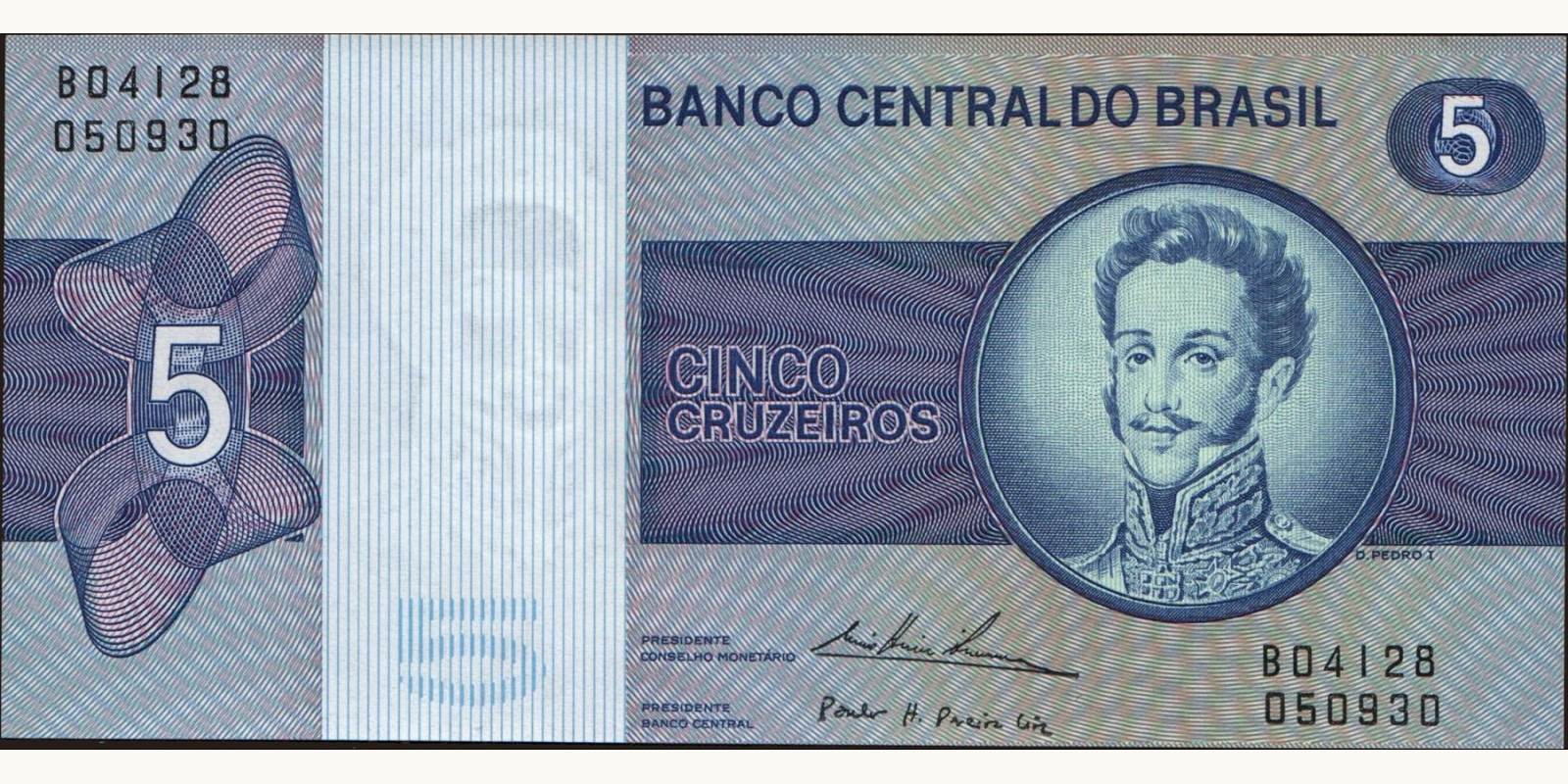 5 cruzeiros Бразилия 1974 — Лицевая сторона