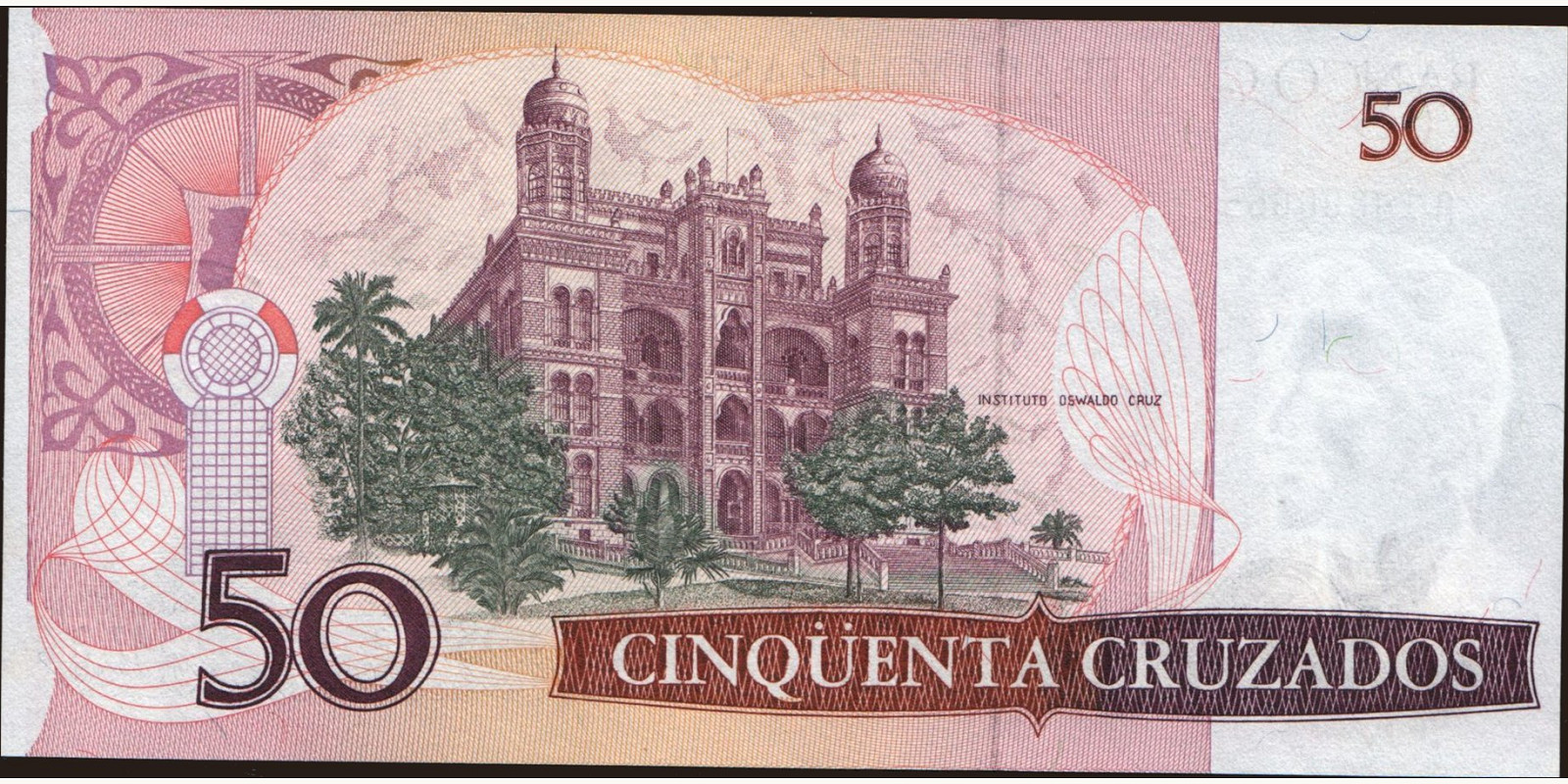 50 cruzados Brazil 1986 — Back side