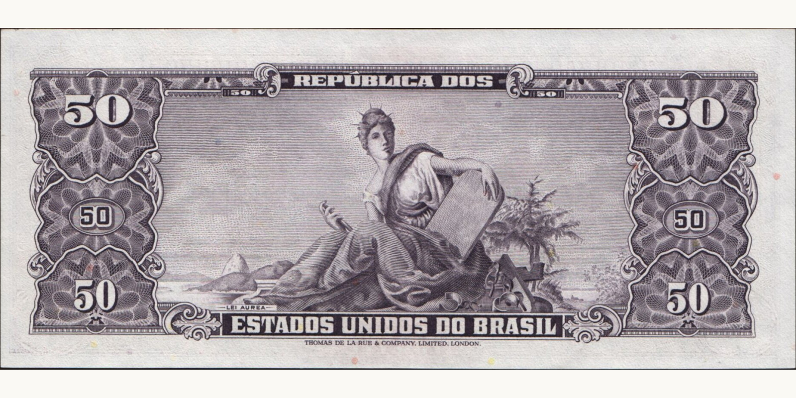 50 cruzeiros Бразилия 1963 — Оборотная сторона