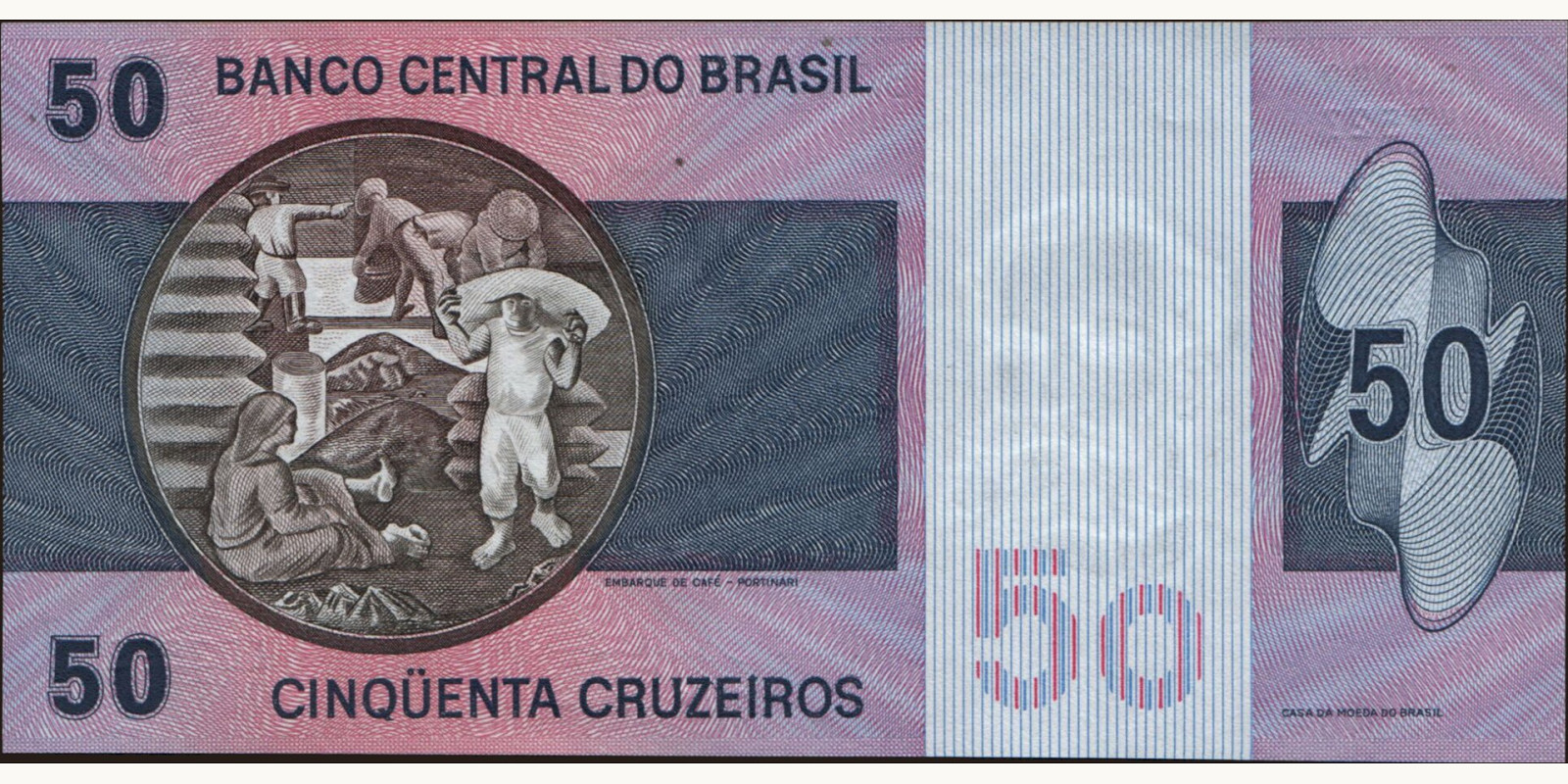 50 cruzeiros Бразилия 1980 — Оборотная сторона