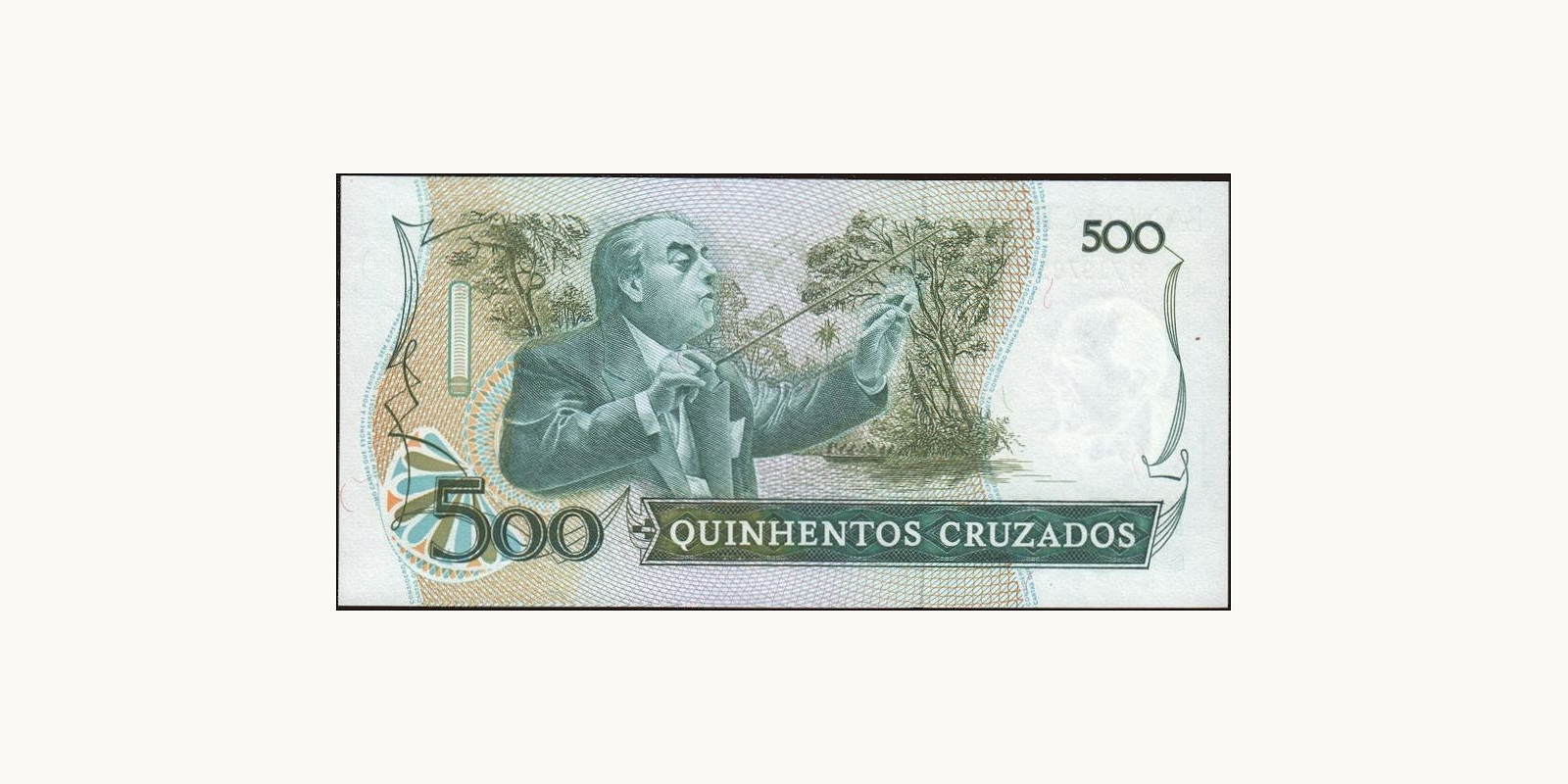 500 cruzados Brazil 1987 — Back side