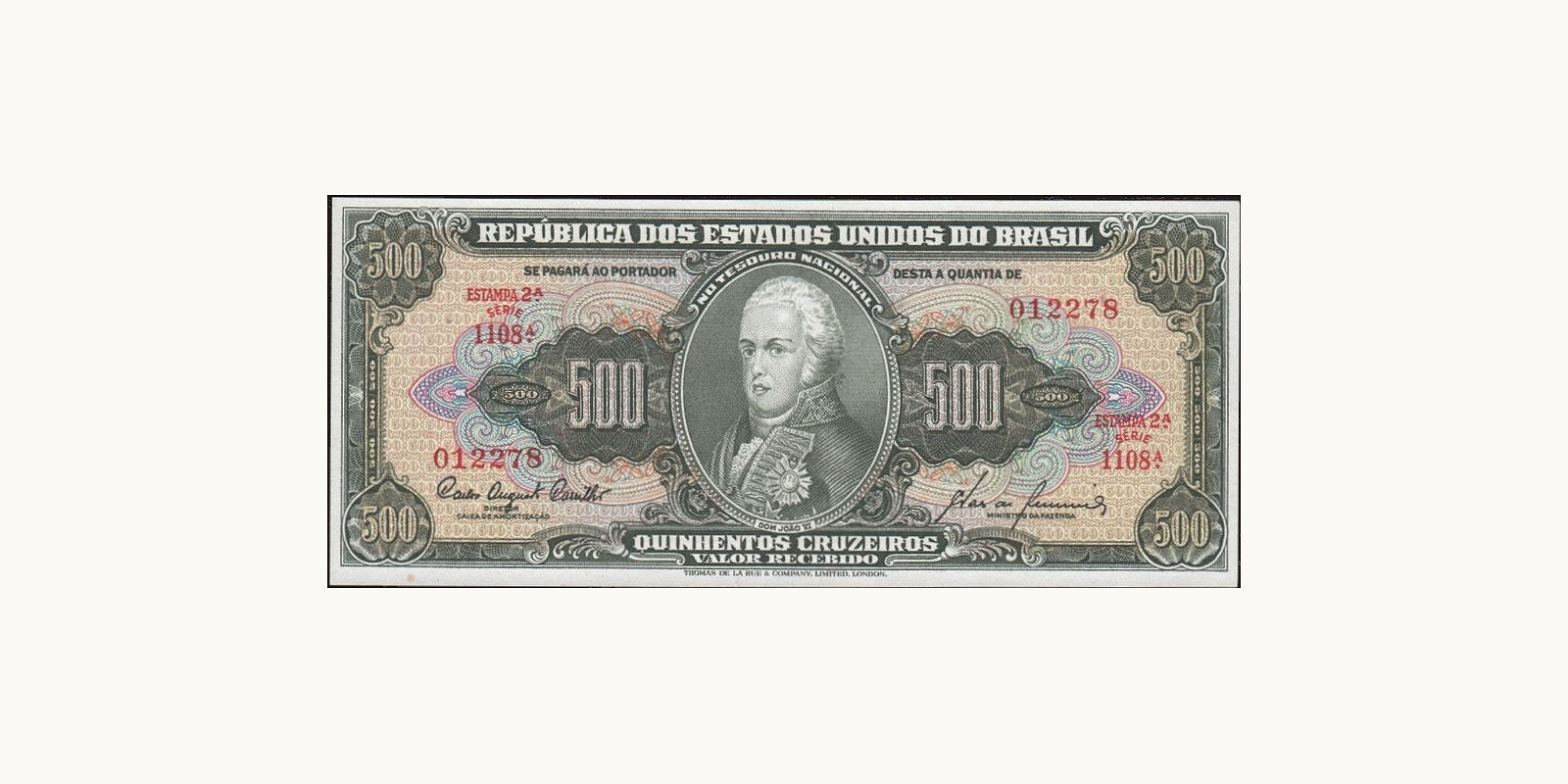 500 cruzeiros Бразилия 1960 — Лицевая сторона